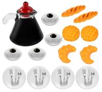 Jouets de Miniatures Alimentaires Boissons, Mini Nourriture Jouet, Nourriture Miniature 1/12 Accessoires de Cuisine Miniatures pour Maison de Poupée avec Pain Vaisselle Miniature Petit Déjeuner