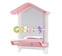 Jouets De Miroir De Perroquet, Jouets D'oiseau En Plein Air, Décoration De Cage De Perroquet, Miroir Suspendu Avec Des Pièces À Croquer, Conception Multi-usage Colorée, 250g Pour La Maison, À L'extéri