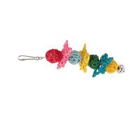 Jouets de Morsure de Cage à Oiseaux, Soulagent l'ennui, Jouets à Mâcher pour Perroquets, Drôles Tissés à la Main Interactifs Colorés avec Cloche pour Perroquets, Oiseaux d'amour,