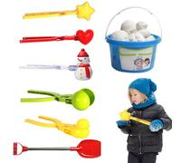 Jouets de neige pour enfants, moules à neige,Kit de jouets pour boules de neige d'hiver | Ensemble de clips de boules de neige, outils de moulage de sable, moule de neige en plein air, jouet
