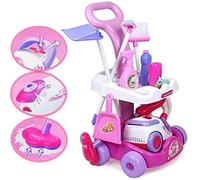 Jouets de nettoyage de chariot de ménage pour enfants 11 PCS Jouet nettoyage Jeu de rôle avec Aspirateur