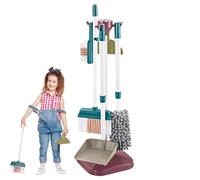 Jouets de nettoyage pour | Kit d'entretien ménager Safe Pretend Play avec balai et vadrouille | Jouets éducatifs réutilisables pour le nettoyage et le balayage des tout-petits, pour l'apprenti