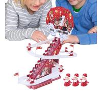 Jouets de Noël de montagne russe - Jouet coulissant du Père Noël pour escalier avec Père Noël | Jeu de train de Noël, jeu de diapositives de jouet de montagne russe de Noël avec lumière LED