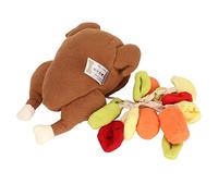 Jouets de Noël pour Chien, Jouet à Cache-Cache pour Chien avec Fonction Sonore, Jouets d'entraînement à Renifler pour Chiot Doux, Jouets à Renifler de Légumes de Dinde Rôtie,