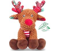 Jouets de Noël pour chien, jouets couineurs pour chien avec papier froissé, jouets à mâcher interactifs en peluche, jouets amusants pour chiens de petite, moyenne et grande taille