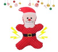 Jouets de Noël pour chiens | Jouet stimulant pour le cerveau à mâcher et récupérer avec squeaker | Jouet mignon pour chien grinçant, jouets à mâcher pour chiots en peluche,