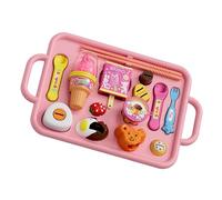 Jouets de nourriture pour jouer - Matériau PP, cuisine jouet | Jouets de cuisine, ensemble de pudding en gelée à la fraise de 11 x 7 pouces, 350 g, kit de dessert créatif de 15 pièces pour la