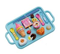 Jouets de nourriture pour jouer - Matériau PP, cuisine jouet | Jouets de cuisine, ensemble de pudding en gelée à la fraise de 11 x 7 pouces, 350 g, kit de dessert créatif de 15 pièces pour la