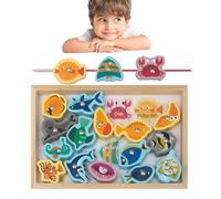 Jouets de pêche en Bois - Jouets de pêche d'apprentissage préscolaire | Jeu de pour Tout-Petits, Jouets de magnétiques pour, Cadeau pour
