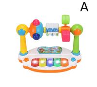 Jouets De Piano Musical Rotatif Pour Bébé, Table D'Activités Pour Enfants, Lumière De Noël, Jouets D'Anniversaire, Son, Cadeau Éducatif Pour Bébé, J8o5