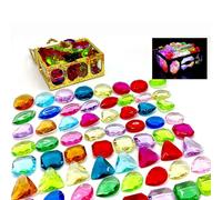 Jouets De Piscine De Plongée - Plombs De Pierres Précieuses Colorés De 2 X 3 Cm, Développement d'un D'aventure, Jeu De Trésor De Coffre De Pirate | Jouet D'entraînement À La Natation sous-