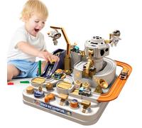 Jouets De Piste De Course pour - 31 X 22,5 X 11 Cm, Ensemble De Jeu De Voiture D'aventure Spatiale, Jeu Préscolaire De Sauvetage en Ville, Mini Voitures Astronaute | Jouet Interactif D'aventur