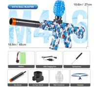 Jouets De Pistolet Blaster Électrique M416,Jouets D'extérieur Automatiques Rechargeables Pour Les Activités Familiales En Équipe,Cadeau Parfait (Ballettes Exposées) - Type Bleu