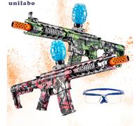 Jouets de pistolet Blaster électrique M416, jouets d'extérieur rechargeables et automatiques pour les activités d'équipe, cadeau parfait (ballettes exposées) Green