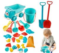 Jouets de Plage - 29 pièces Kit de Construction de châteaux | Portable Mots de râteau Tameras d'irrigation Boîte d'arrosage pour de 3 à 10 Ans | Couleurs Vives Sacs Fá