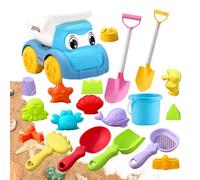 Jouets de plage colorés, kit de seau à pelle, ensemble de 6 bacs à sable avec matériau robuste, outils de jeu en plein air, accessoire pour avec transport facile, activité amusante pour jardin