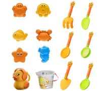 Jouets De Plage Pour Enfants, 14 Pièces, Jouets De Plage Pour Enfants, Avec Seaux De Sable, Kit De Pelle Et Râteau À Sable