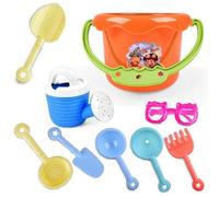 Jouets De Plage Pour Enfants, Kit De 9 Pièces, Bébé D'Été, Outil De Creuser Du Sable En Plein Air, Seau De Plage, Pelle Râteau Ensemble De Jouets D'Eau