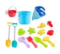 Jouets de plage pour enfants - Kits amusants colorés, ensemble de bac à sable portable de quinze pièces, équipement de jeu d'extérieur en plastique durable, accessoires de jeux aquatiques pour garçons