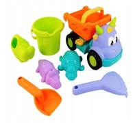 Jouets de Plage pour Enfants, Set Complet avec Camion, Seau, Pelle, Râteau et Moules de Sable, dès 3 Ans