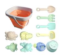 Jouets de plage pour - Set de sable avec pelle seau moules animaux | 11 pièces pliables jouets de sable de voyage pour , kit de sable créatif pour construction châteaux jeu mais