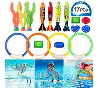 Jouets De Plongée Jeux De Piscine Jouets De Natation Piscine, Jeux D'eau De Plage, Anneaux De Plongée 4pcs, Torpedo Bandits 4 Pcs, Flacons Flottants De 3pcs, Plongée Pierres Précieuses 6pcs