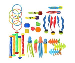 Jouets de plongée pour piscine | Jeux aquatiques de nautisme - Set imperméable coloré pour s'amuser en famille à la piscine, à la plage et aux cours de natation