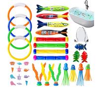 Jouets de plongée pour Piscine,Jeux de Plage flottants Amusants | 35 pièces de Jeux sous-Marins d'été | pour l'été extérieur Voyage Jardin Parc Aquatique garçons Filles