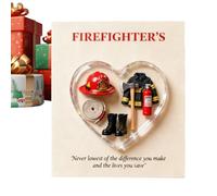 Jouets de pompiers - Décoration acrylique sentimentale petite et portable | Décorations de pompiers pour amis de la famille, anniversaire, remerciement, maison, Noël, Nouvel An