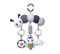Jouets de Poussette, Peluche Jouet Suspendus Bébé, Hochet en Peluche Suspendu, Jouets de Dentition, Jouets éducatifs Sensoriels à Contraste éveil, Cadeaux pour Garçons Filles 0,3,6,9,12 Mois
