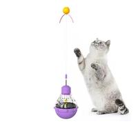 Jouets de puzzle alimentaire pour chats, jouet de boule de distribution de friandises pour chats,Jouet d'alimentation pour chaton avec teaser et lumière LED - Mangeoire puzzle pour chat, jouets d'enri