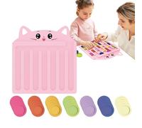 Jouets De Puzzle Assortis De Couleur - Jeu De Puzzle De Forme De Chat Mignon De Dessin Animé, Jouet D'apprentissage Préscolaire | Couleur Vif Board Éducatif Pour Les , Activité Créative Montess