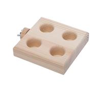 Jouets de recherche de nourriture pour oiseaux, coupe-griffes à bec, 12x12x3cm, jouets de recherche de nourriture en bois, jeux d'alimentation aviaire, engagement cognitif, pour aire de jeux intérieur