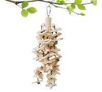 Jouets de recherche de nourriture pour perroquets - Bois naturel de 14,2 pouces, interface en fibres organiques, composant de bien-être aviaire, équipement d'entretien professionnel pour pépinière | A