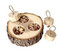 Jouets de Recherche de Nourriture pour Petits Animaux de Compagnie - Ensemble de Jeu d'enrichissement pour Hamsters, gerbilles et Souris | Matériaux naturels Robustes avec Puzzles Alimentaires cachés