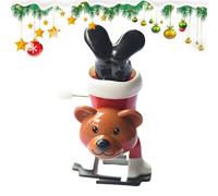 Jouets de remise de Noël | Jouets d'horlogerie sur le thème de Noël Jouets drôles | Père Noël bonhomme de neige renne ours jouets à ressort et charge 2,76 pouces pour les cours