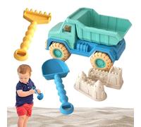 Jouets de Sable pour - Kit de Construction de château de Sable | Camion Jouet de Voyage, Jouets de Plage, Camion à Benne basculante, Pelle, râteau, 2 moules, châteaux