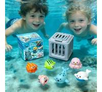Jouets de sauvetage sous-marins - Jouets de piscine de plongée, jouet de plongée, jouet de cages de plongée avec flottant d'animaux, jeu d'eau de trésor pour la natation, le lac de plage, cadeau de