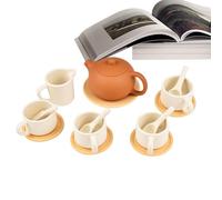 Jouets De Service À Thé pour - Accessoires De Cuisine De Jeu, Ensemble De Jeu De Simulation en Silicone pour | Jouet De De Rôle Éducatif Léger, 16.3x19.5x8cm, 451g, pour Garçons Et