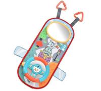 Jouets de siège de voiture orientés vers l'arrière, jouet volant pour bébé rotatif à 360 ° avec miroir, musique, lumières et sons conduite, volant pour enfants 12 mois et plus pour siège arr