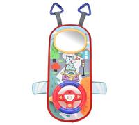 Jouets de siège de Voiture orientés vers l'arrière, Jouet Volant pour bébé Rotatif à 360 ° avec Miroir, Musique, lumières et Sons Conduite, 12 Mois et Plus Volant pour Enfants pour siège arrièr