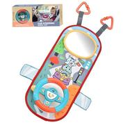 Jouets de siège de voiture orientés vers l'arrière rotation à 360 ° jouet pour bébé avec miroir lumières musicales et sons conduite 12 mois et plus volant pour enfants pour siège arrière voiture