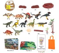 Jouets De Simulation D'animaux De Dinosaure Pour Garçons Et Filles,Figurines De Vorannosaure Rex,Modèle De Jeu,Ensemble De Polymères,Apprentissage Précoce,Cadeaux - Type 28pcs Bag