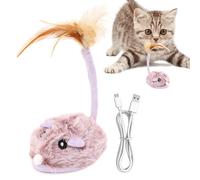 Jouets de souris de chat : automatique en mouvement, jouet de chat intelligent rechargeable | Simulation réaliste du mouvement imprévisible, évite les obstacles de la lumière