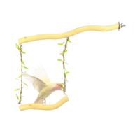 Jouets de Swing d'oiseau en Bois, Swing à Permanence pour Oiseaux - paramédical en Bois pour cacatisation, Oiseau à l'écur