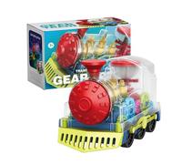 Jouets De Train - Véhicule Rotatif À Engrenages, Moteur Musical Alimenté Par Batterie, Modèle De Train Mobile Lumineux, Objet De Jeu Éducatif Interactif | Pour Noël Anniversaire Maison École Maternell