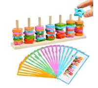 Jouets de tri de couleurs pour le développement sensoriel - Favorise la motricité fine et la reconnaissance des couleurs grâce au jeu sensoriel - Puzzle à emboîter et à empiler pour les petits