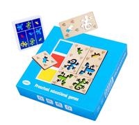 Jouets de tri de planches, jouets assortis en bois - Formes triant des jouets éducatifs - Pochoirs de cartes pour exercer la cognition des couleurs pour salle d'activités, salles de classe, cour