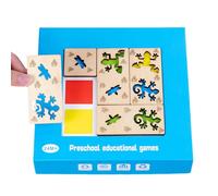 Jouets de tri de planches, jouets assortis en bois | Jeu d'association de pochoirs d'animaux en bois,Pochoirs de cartes pour exercer la cognition des couleurs pour salle d'activités, salles de classe,