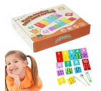 Jouets de Tri des Couleurs | Jeu Éducatif De Maths Avec Perles À Clip | Planche De Puzzle À Compter En Bois - Pour Garçons Et Filles 3+ - Maison, Crèche, Maternelle, Fête D'Anniversaire, Réunion
